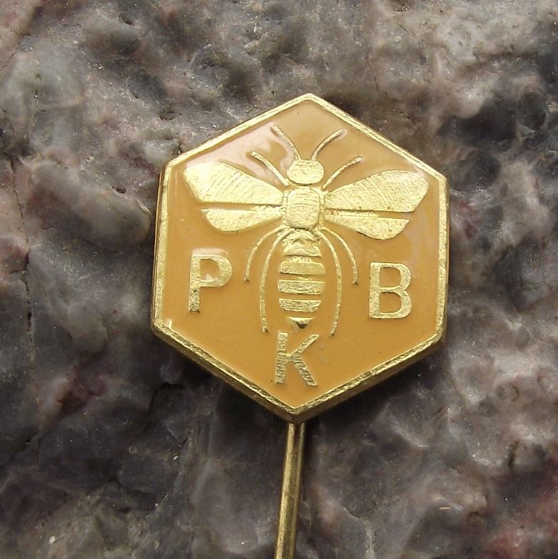 PKB Honey Bee Keeping Association Yugoslavia Hexagon Honeycomb PBK Pin Badge - Badgecrazy