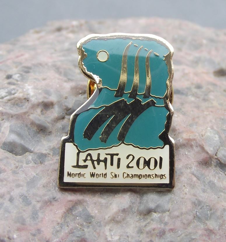 2001 FIS Nordic World Ski Championships Lahti Finland Official Tie Pin Badge - Badgecrazy