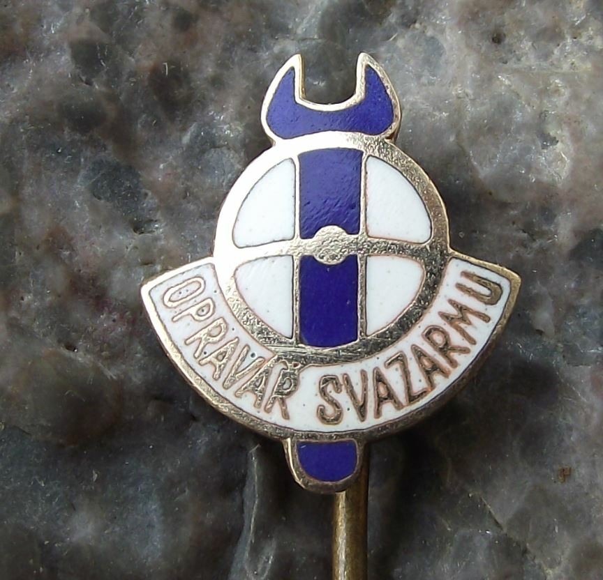 Vintage Svazarm Mechanic Youth Army Engineer Cadets Spanner Wrench Pin Badge - Badgecrazy