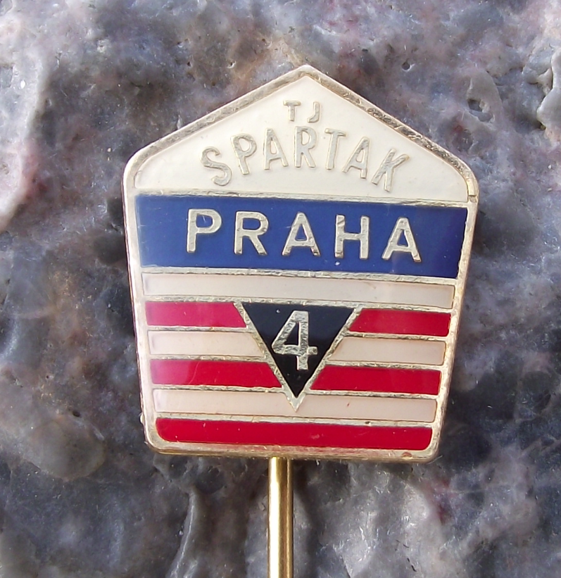 Antique TJ Spartak Praha 4 Czech Prague Football Soccer Club Fan Pin Badge - Badgecrazy