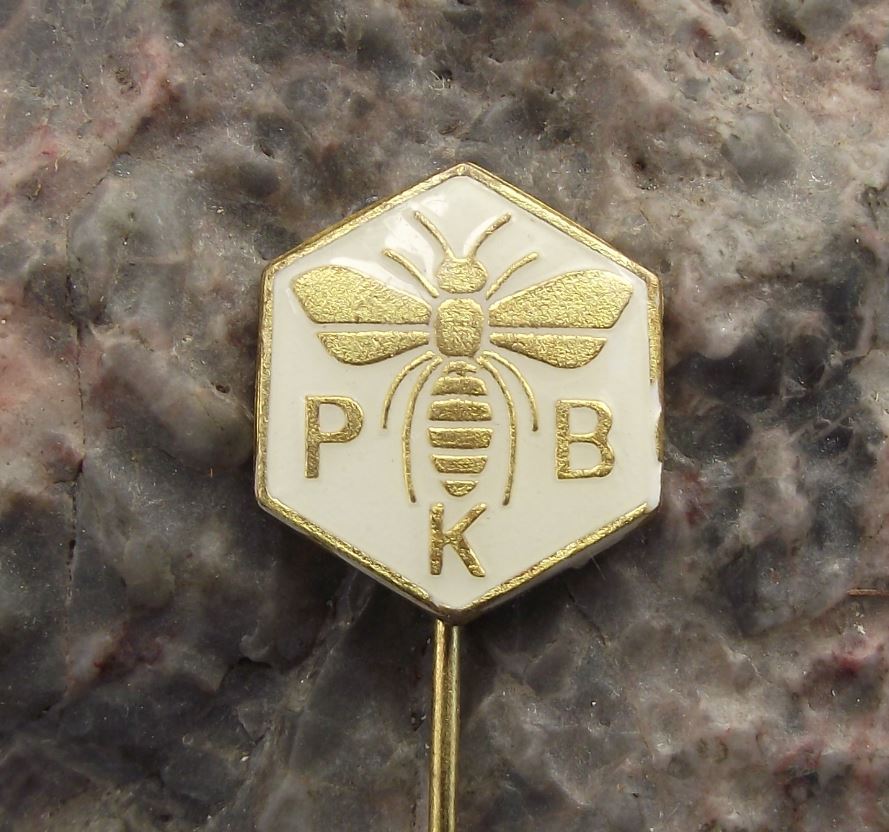 PKB Honey Bee Keeping Association Yugoslavia Hexagon Honeycomb PBK Pin Badge - Badgecrazy