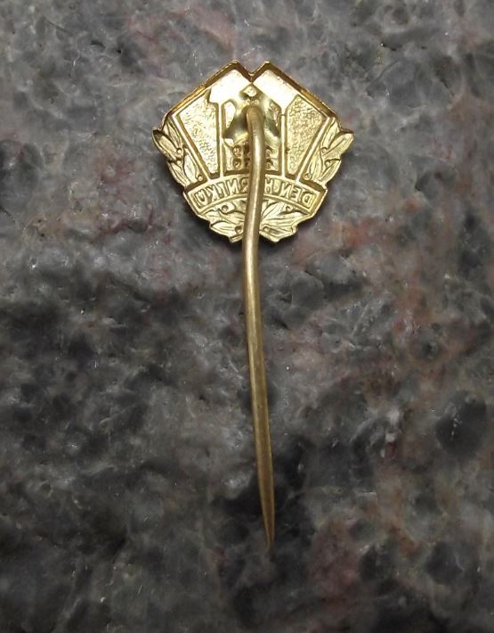 1959 National Miners Day Crossed Hammers Den Horniku Coal Mine Mining Pin Badge - Badgecrazy