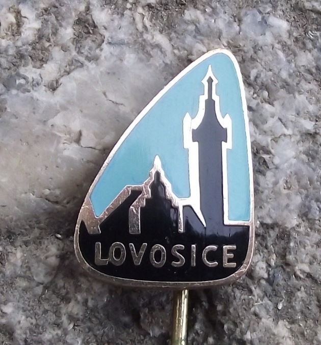 1960s Lovosice Lobositz City Skyline Sudetenland Bohemian Souvenier Pin Badge - Badgecrazy