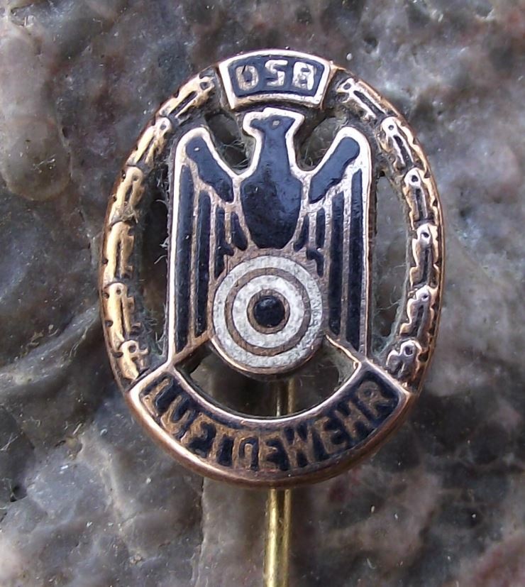 Vintage German Gun Shooting Club Association Air Rifle Bronze Award Pin Badge - Badgecrazy
