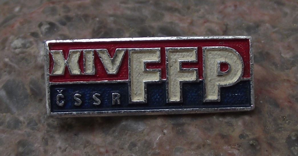 1963 FFP Czech Filmovy Exhibition 14th Communist Workers Film Festival Pin Badge - Badgecrazy