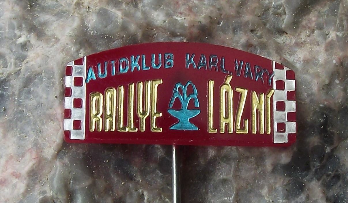 1970s Rallye Lazni Rally Czech Spa Historic Veteran Vintage Car Race Pin Badge - Badgecrazy