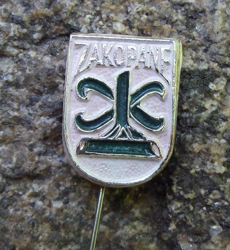 Antique Zakopane Polish Town Poland Coat of Arms Heraldic Crest Pin Badge - Badgecrazy