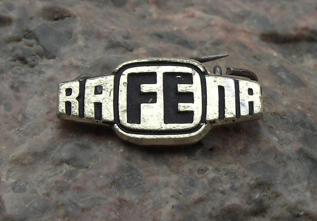 Antique VEB Rafena Television Set TV Cabinet Maker East Germany DDR Pin Badge - Badgecrazy