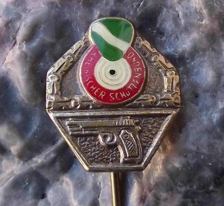Rheinland Shooting German Defence Association Bronze Gun Pistol Award Pin Badge - Badgecrazy