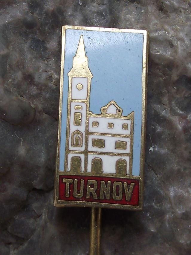Vintage Turnov Turnof Czech Gemstone Working Renaissance Town Hall Pin Badge - Badgecrazy