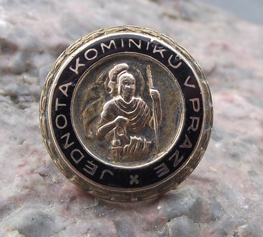 Antique Trade Union of Chimney Sweeps Czechoslovakia Uniform Screw Pin Badge - Badgecrazy