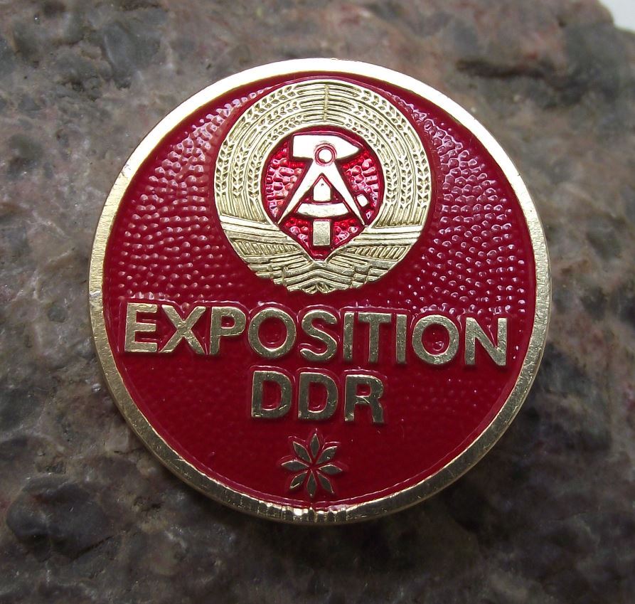 Exposition DDR East Germany Expo GDR German Trade Show Exhibition Pin Badge - Badgecrazy