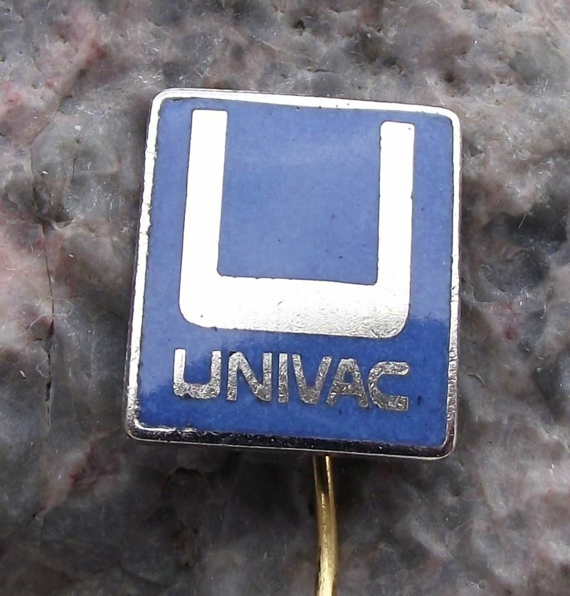 Rare UNIVAC Pioneering Historic Computer Mainframe Computing Company Pin Badge - Badgecrazy