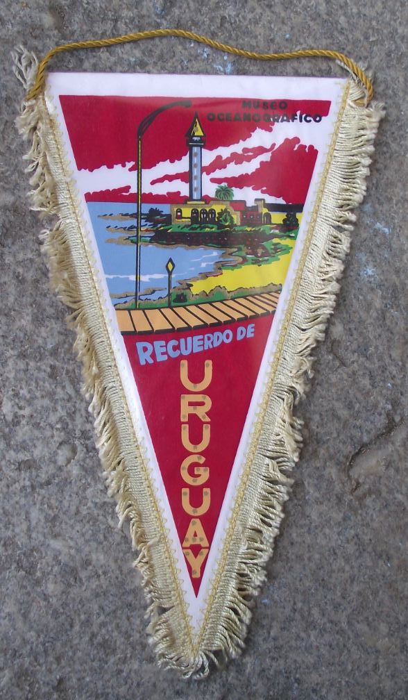 Recuerdo de Uruguay Museo Oceanografico Oceanographic Institute Pennant Flag - Badgecrazy