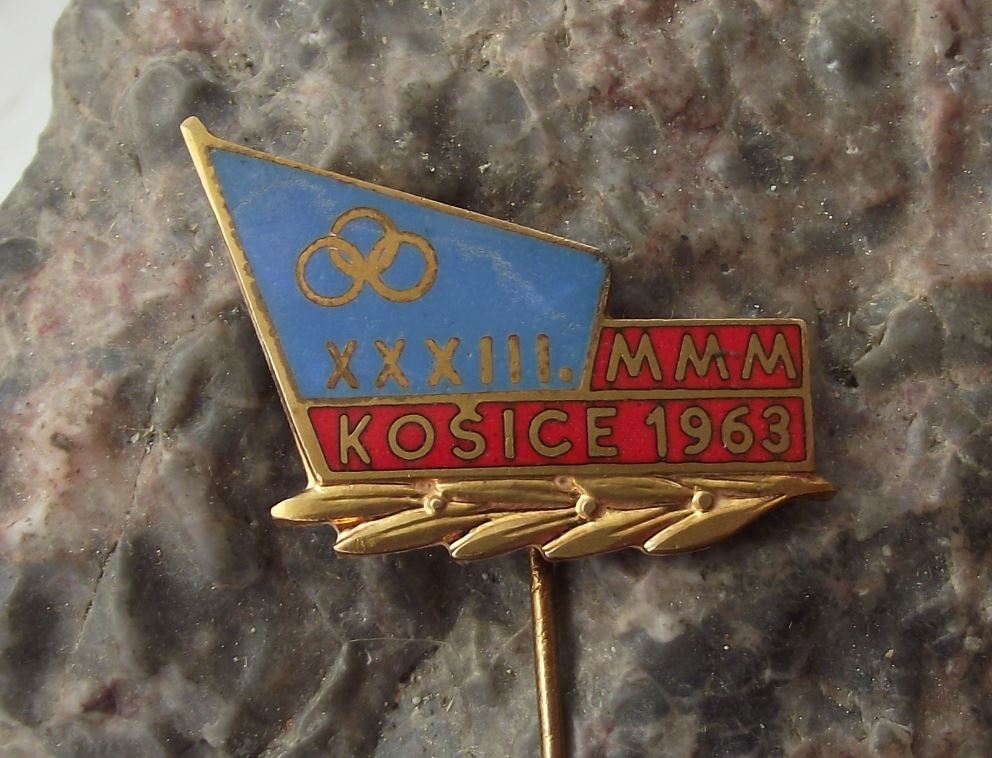 1963 Slovakia International Marathon Running Race MMM Kosice Athletics Pin Badge - Badgecrazy