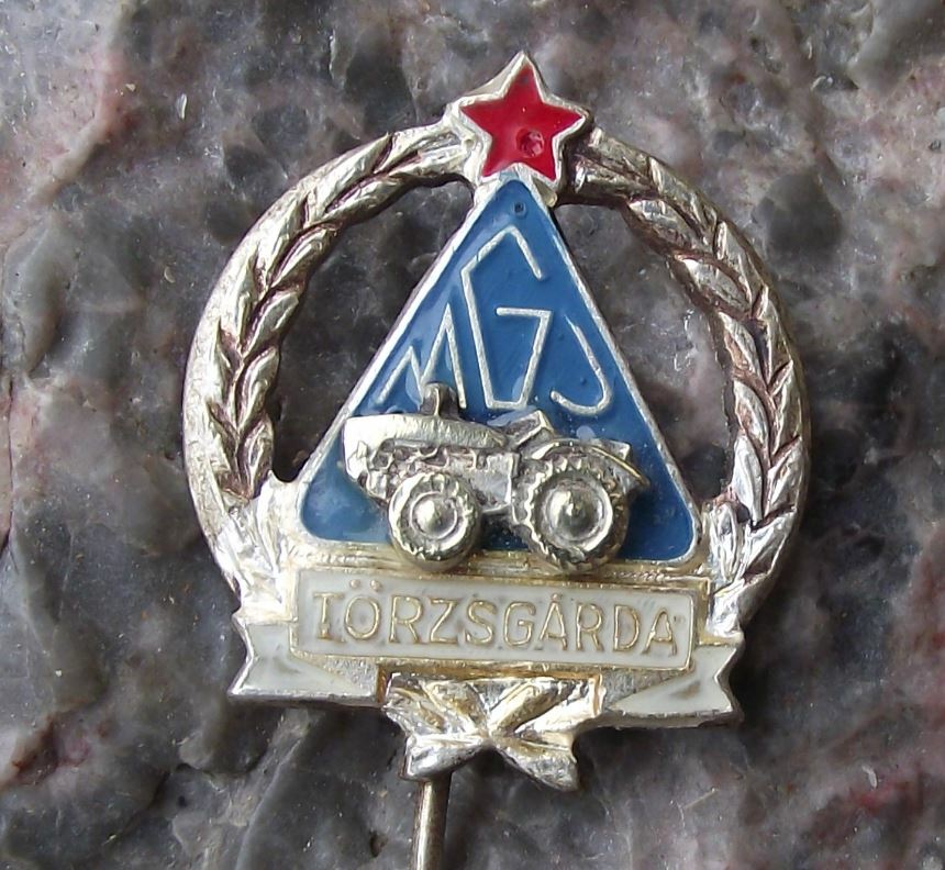 Antique MGJ Torzsgarda Hungary Hungarian Tractor Company Farming Pin Badge - Badgecrazy