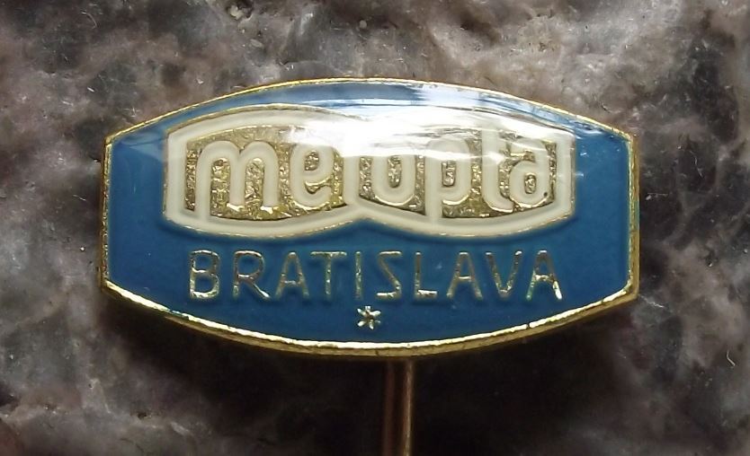 Meopta Bratislava Factory Camera Lens & Viewmaster Firm Advertising Pin Badge - Badgecrazy