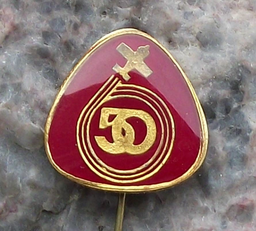 1984 Moravan Zlin Aviation Czech Aircraft Factory 50th Anniversary Pin Badge - Badgecrazy