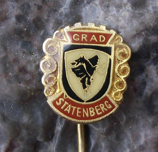 Antique Grad Statenberg Castle Slovenia Coat of Arms Heraldic Crest Pin Badge - Badgecrazy
