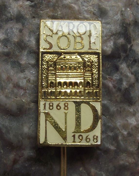 1968 Czech National Theatre Theater Prague Narodni Divadlo Pin Badge - Badgecrazy