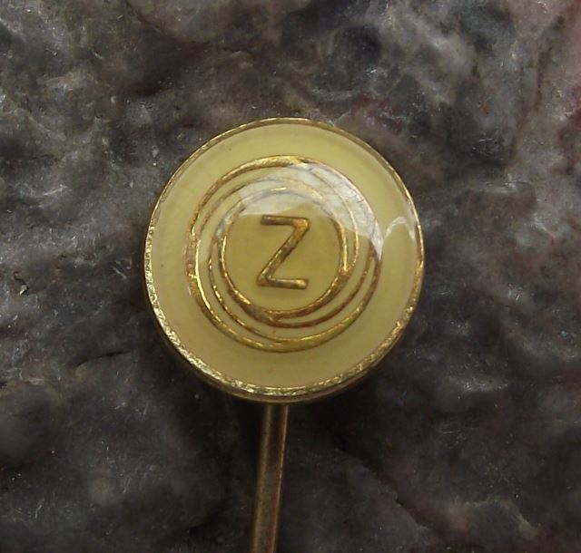 Antique CZ Weapons Pistols Rifle Gun Factory Czechoslovakia Logo White Pin Badge - Badgecrazy