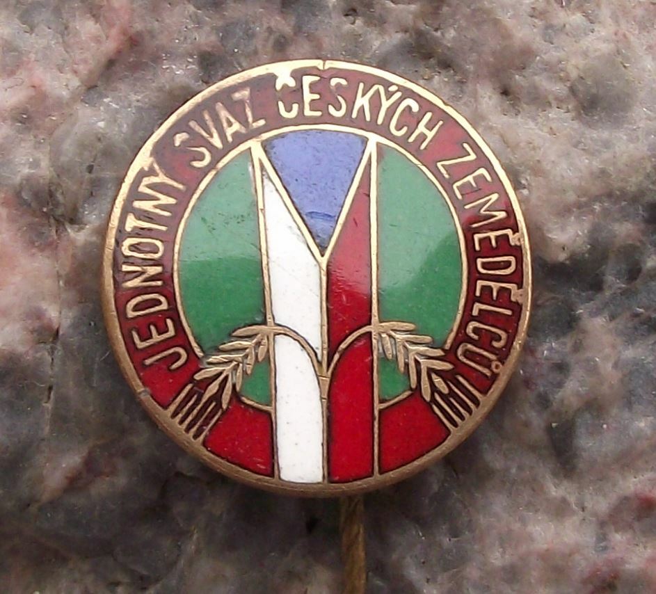 Antique United Trade Union of Czech Farmers Agricultural Farming Pin Badge - Badgecrazy