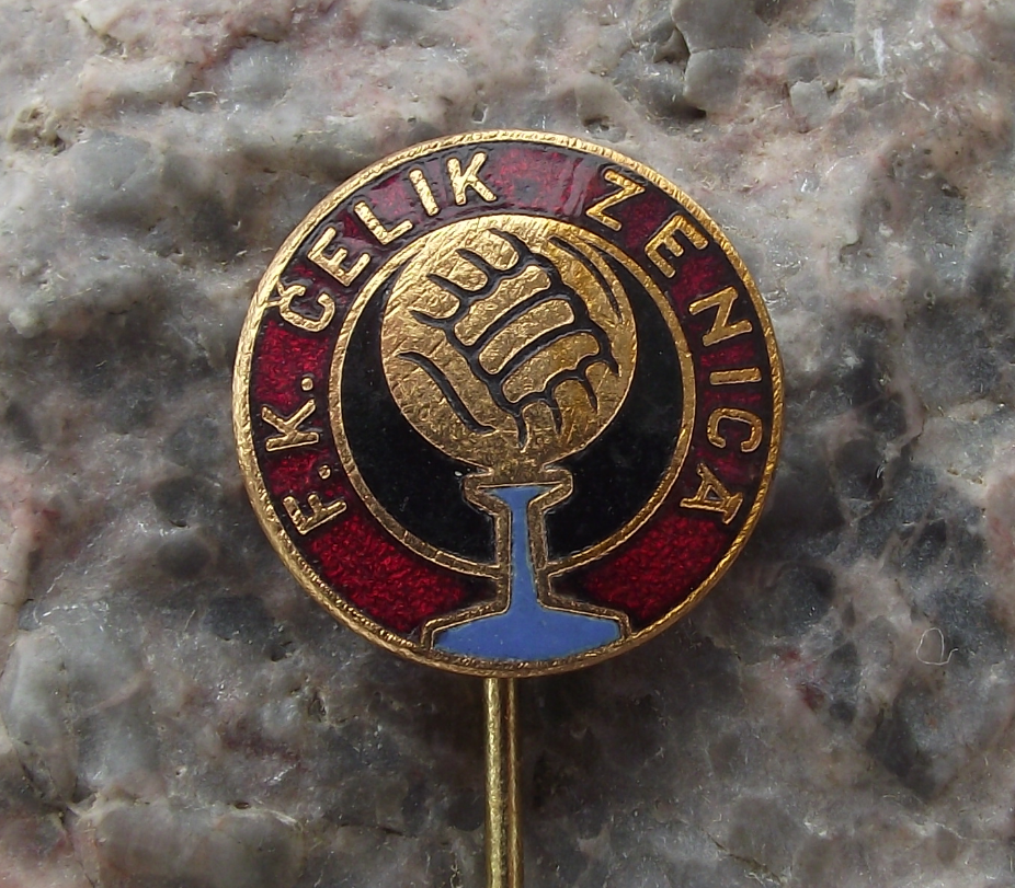 Antique FK NK Celik Zenica Bosnia Yugoslavia Football Club Pin Badge - Badgecrazy