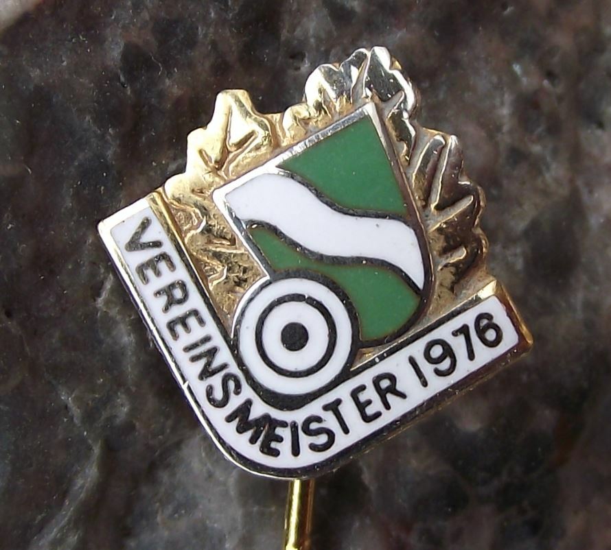 1976 Rheinland Shooting German Defence Association Club Champion Pin Badge - Badgecrazy