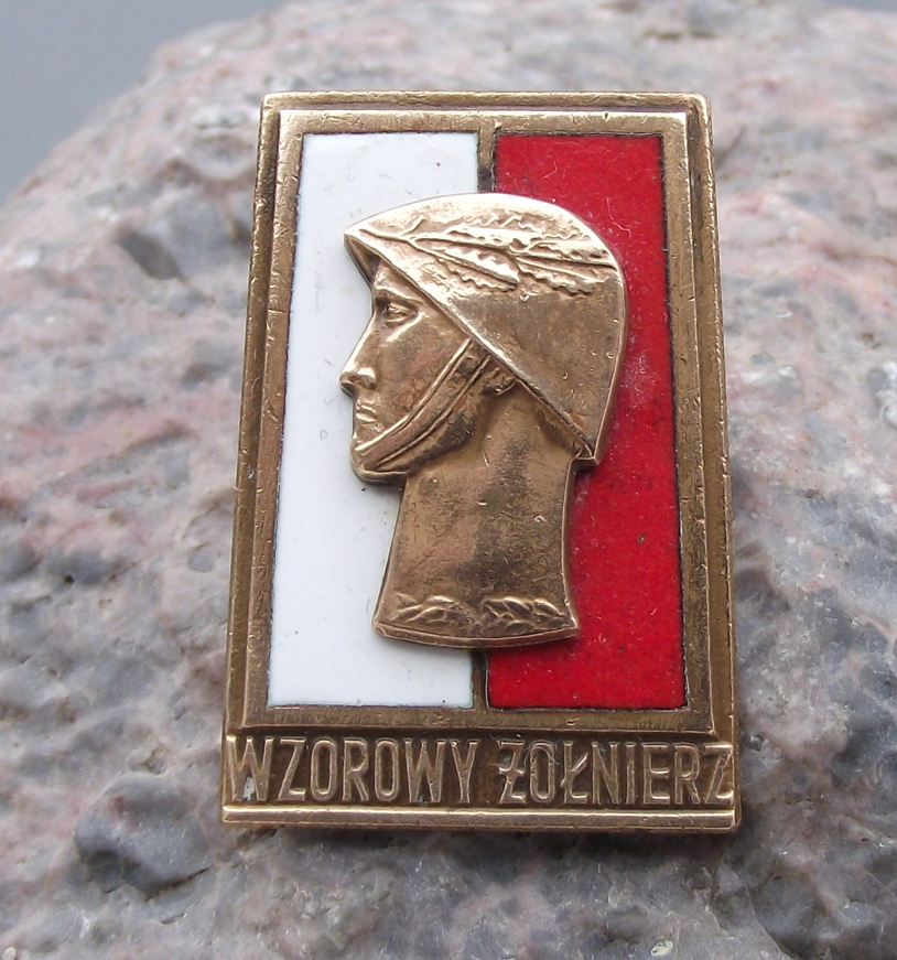 Vintage Polish Poland Excellent Outstanding Soldier Army Uniform Award Badge - Badgecrazy