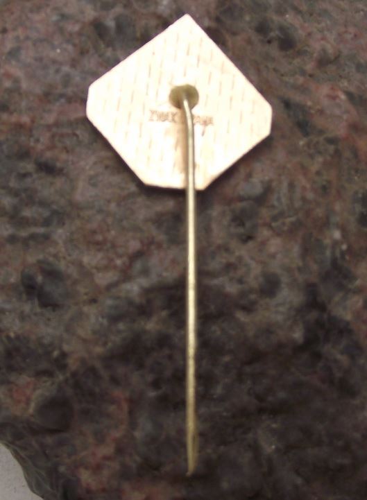 1971 Prague European Energy Conference Meeting Electricity Bolt Pin Badge - Badgecrazy