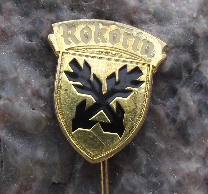 Kokorin Czechoslovakia Town Heraldic Crest Official Coat Arms Shield Pin Badge - Badgecrazy