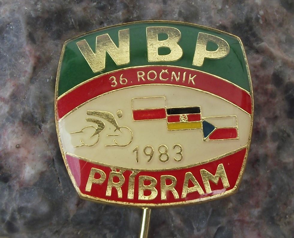 1983 WBP 36th International Bicycle Peace Road Race Pribram Czech Bike Pin Badge - Badgecrazy