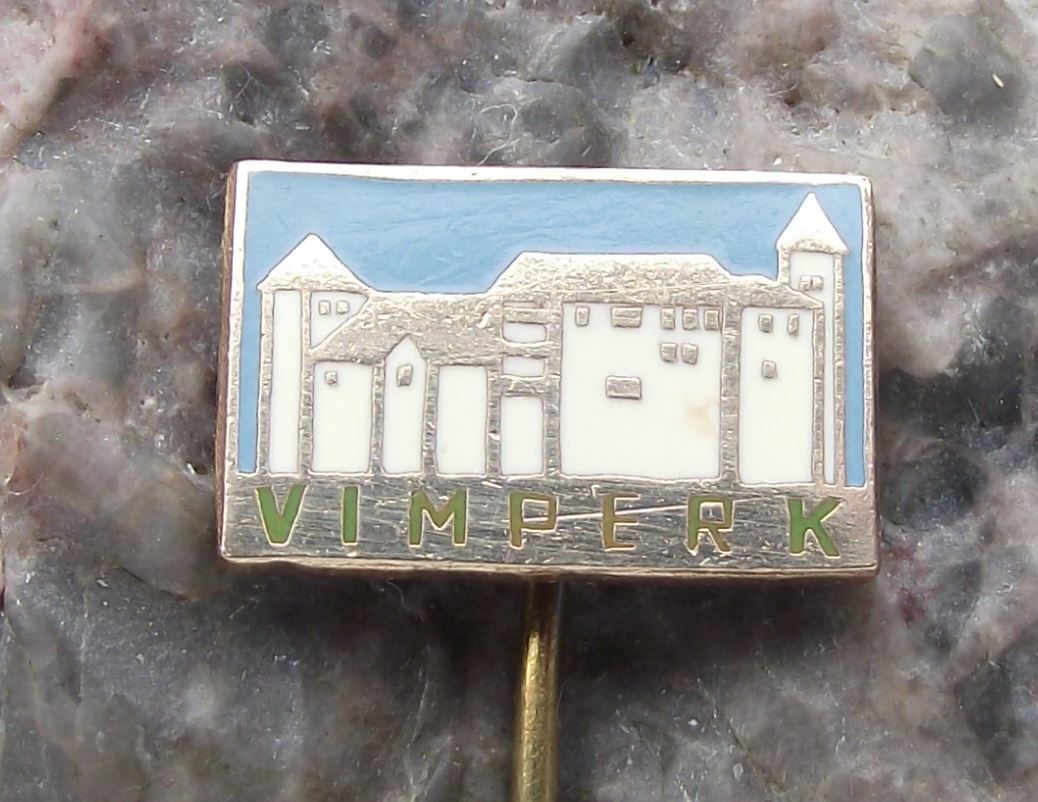 Antique Vimperk Bohemian Czech Castle Palace Tourist Souvenier Pin Badge - Badgecrazy