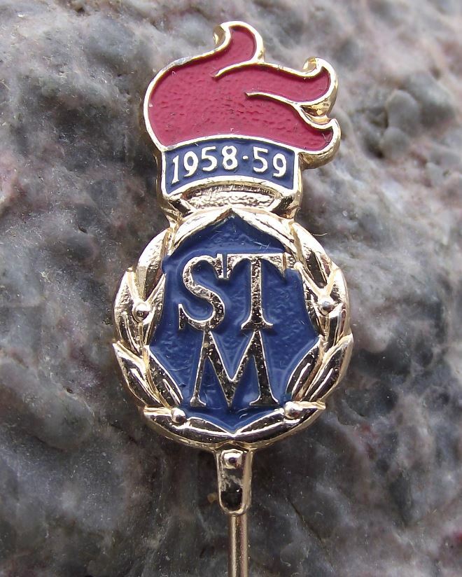 1958 STM Czechoslovakia Creativity Competition Communist Youth Pin Badge - Badgecrazy