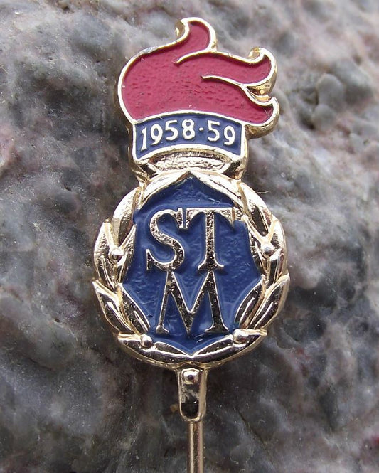 1958 STM Czechoslovakia Creativity Competition Communist Youth Pin Badge - Badgecrazy