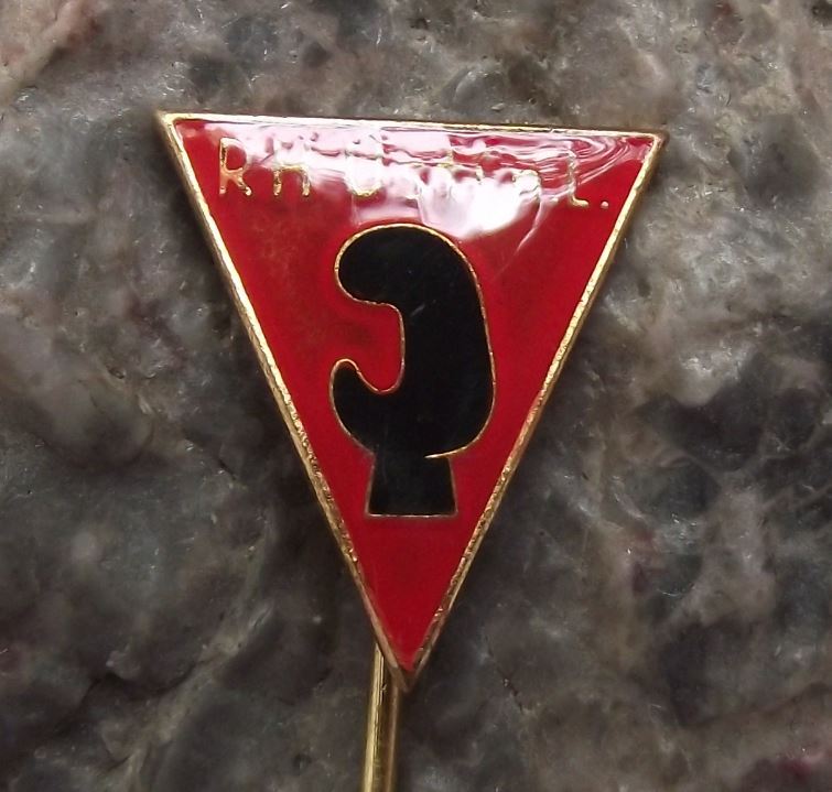 Antique Czechoslovakia Boxing Boxer Club RH Usti nad Labem Glove Pin Badge - Badgecrazy