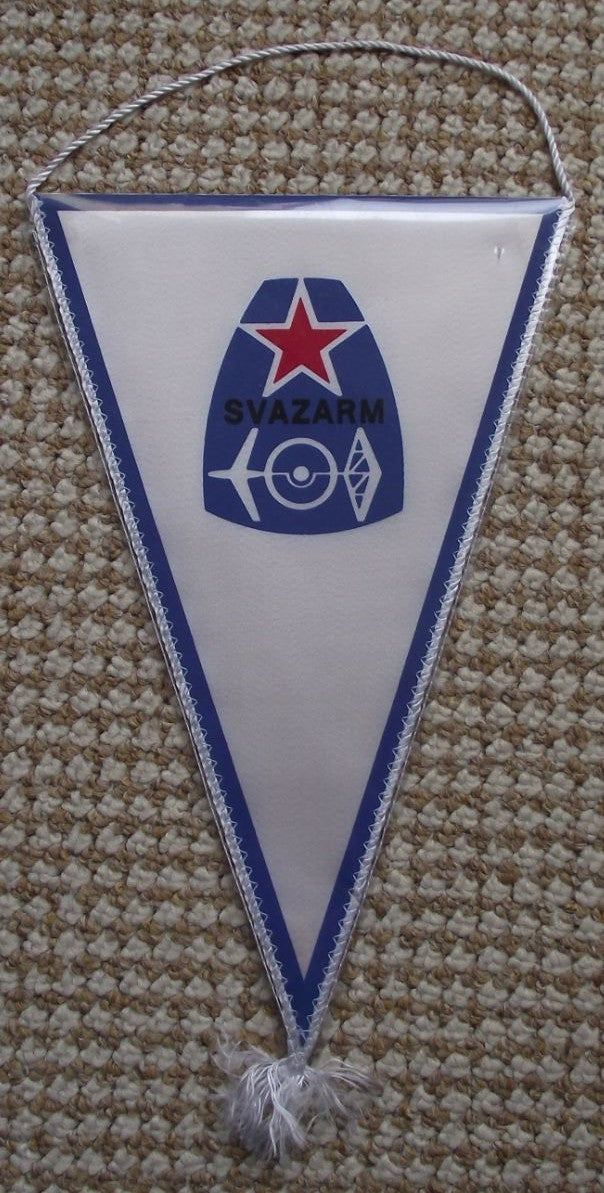 Large Svazarm Czech Paramilitary Organisation Army Airforce Radio Pennant Flag - Badgecrazy