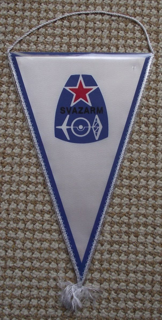 Large Svazarm Czech Paramilitary Organisation Army Airforce Radio Pennant Flag - Badgecrazy