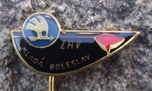 Skoda Factory ZHV Mlada Boleslav Home Town of Skoda Czechoslovakia Factory Pin - Badgecrazy