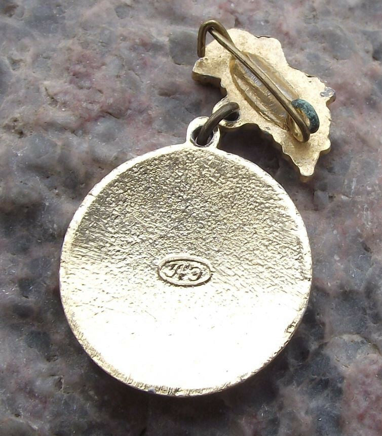 Vintage Crimea Ukraine Grapes Island Medal Style Travel Souvenier Pin Badge - Badgecrazy