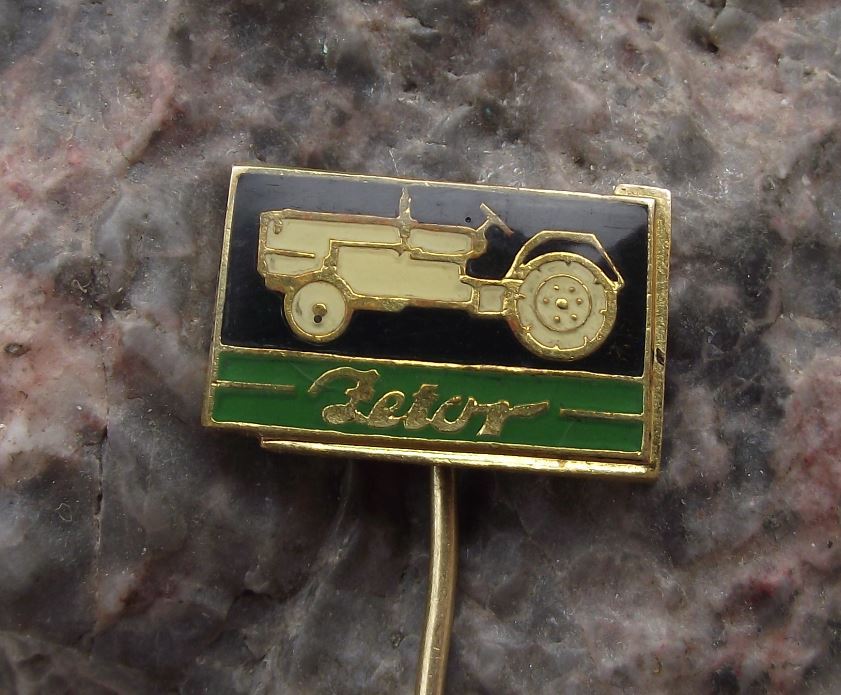 Antique Zetor Tractors Czech Agricultural Farming Machines Farm Black Pin Badge - Badgecrazy