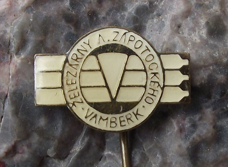 Vintage Czech Railways Vamberk Antonin Zapotocky Locomotive Train Pin Badge - Badgecrazy
