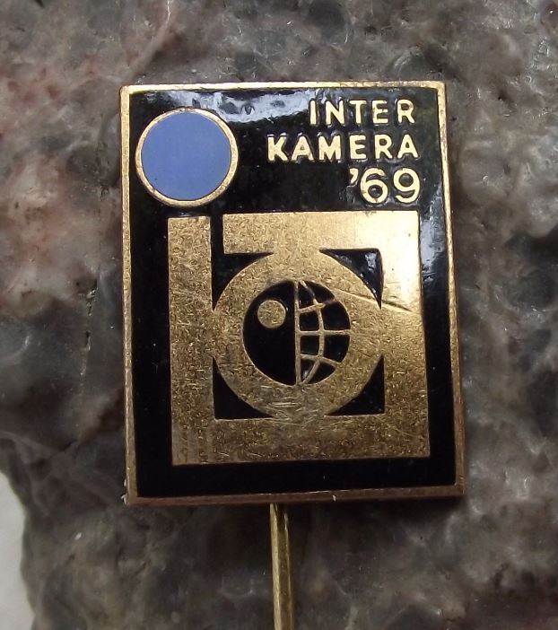 1969 Inter Kamera '69 SLR Camera & Photo Exhibition Intercamera Pin Badge - Badgecrazy