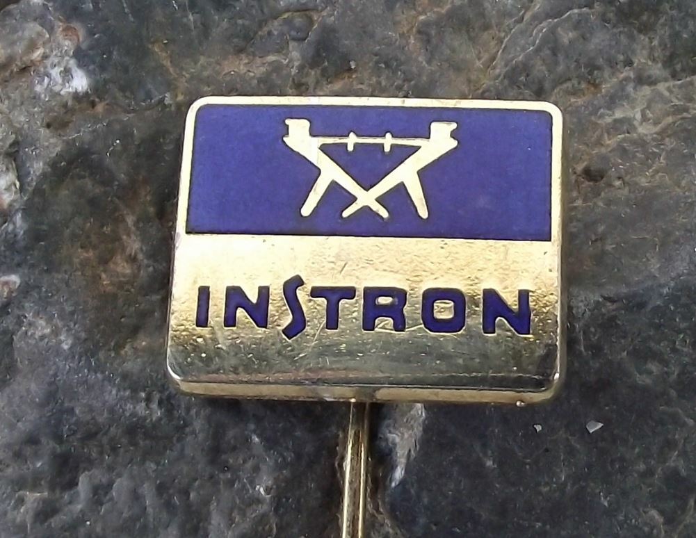 Vintage Instron Company Composite Material Testing Facilities Pin Badge - Badgecrazy