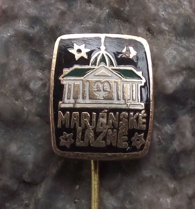 Marianske Lazne Marienbad Spa Natural Springs Town Colonnade Tourist Pin Badge - Badgecrazy