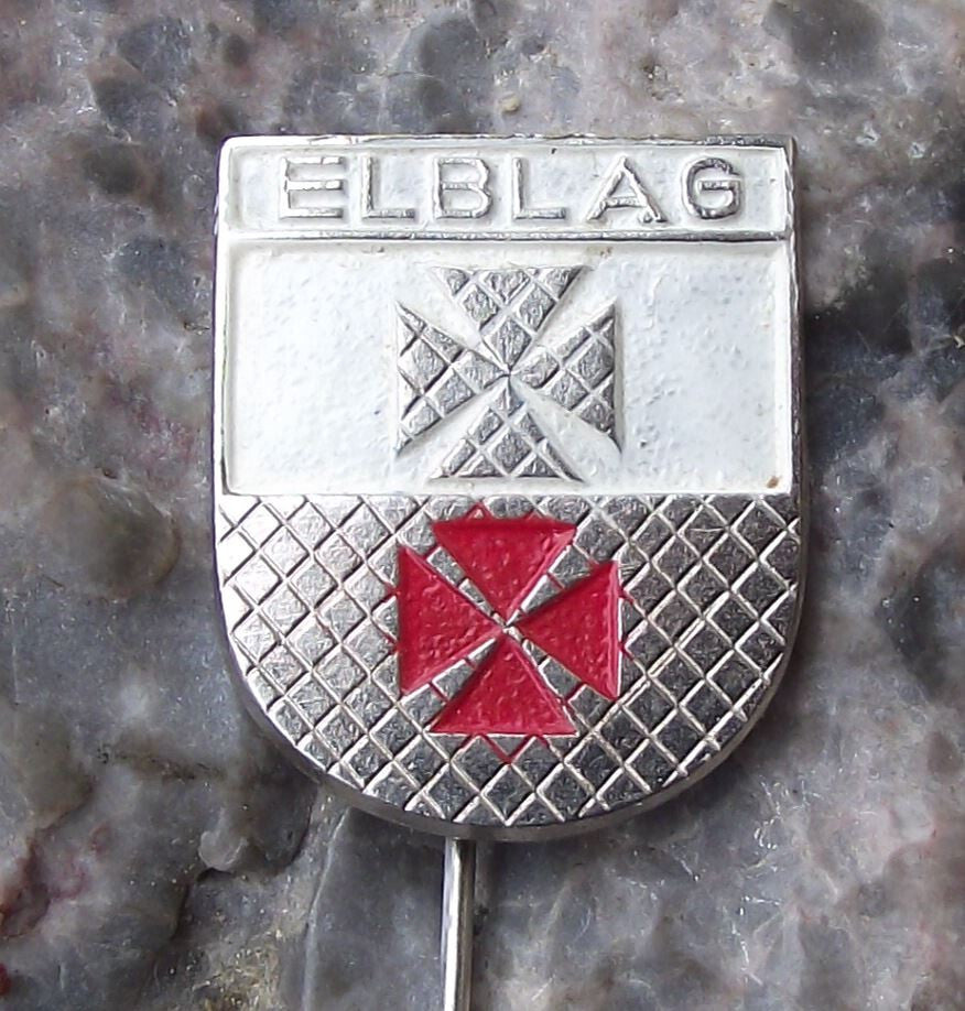 Vintage Elblag Polish City Poland Heraldic Crest Coat of Arms Pin Badge - Badgecrazy