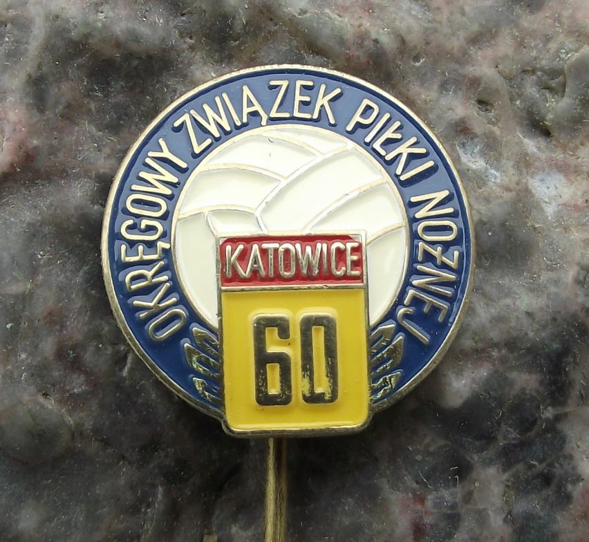 Antique Katowice Poland Football Club 60th Anniversary Soccer Pin Badge - Badgecrazy