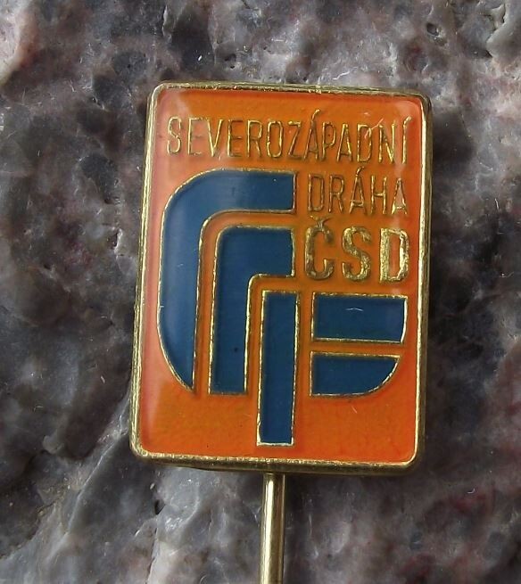 Vintage Czechoslovakia Railway System CSD North West Rail Network Pin Badge - Badgecrazy