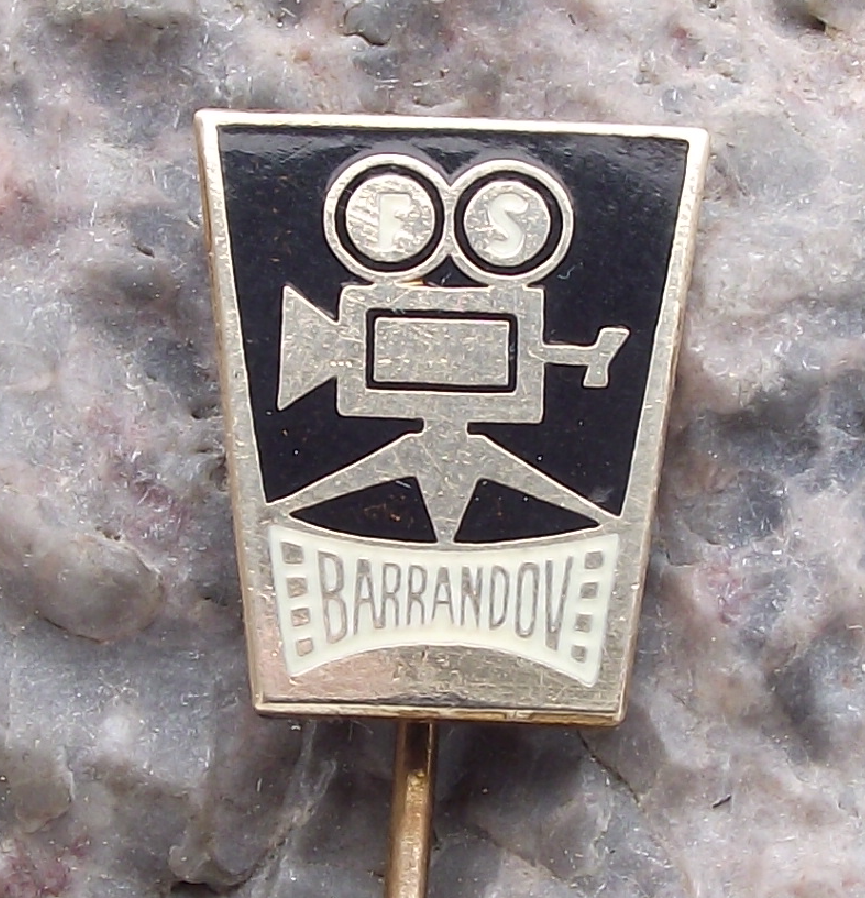 Vintage Barrandov Film Movie Studios Prague Czechoslovakia Camera Logo Pin Badge - Badgecrazy