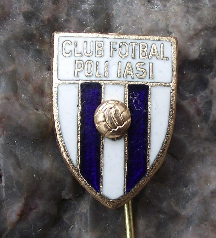 Vintage FC Politehnica CSMS Lasi Romania Soccer Football Club Shield Pin Badge - Badgecrazy